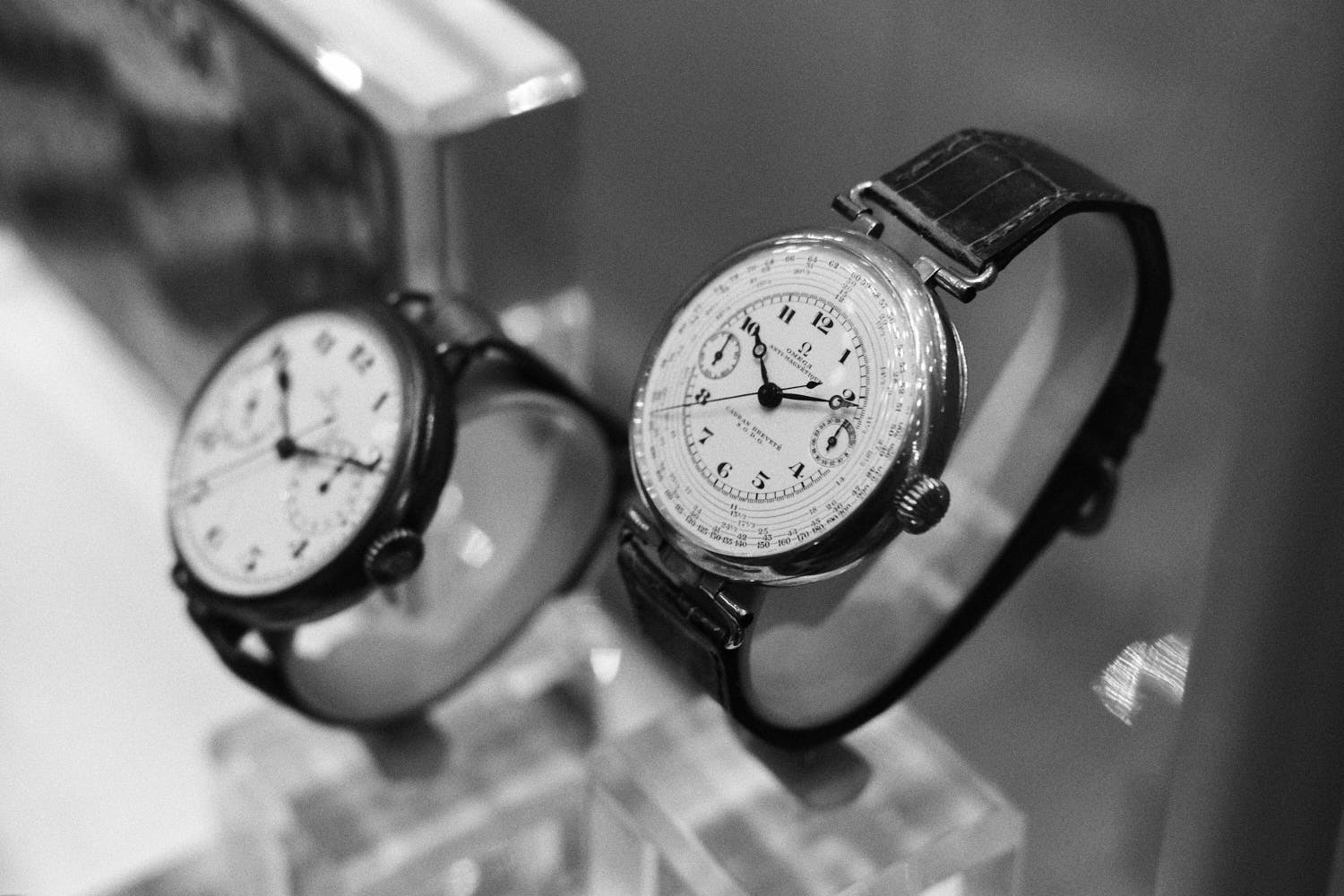 Early-wristchronos-Omega-Museum-Visit-Monochrome-Watches