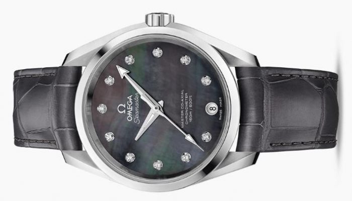 The 38.5 mm copy watches are decorated with diamonds.
