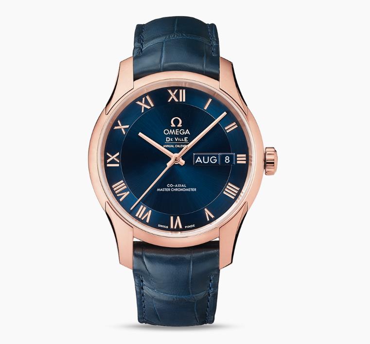 The attractive fake watches have midnight blue dials.